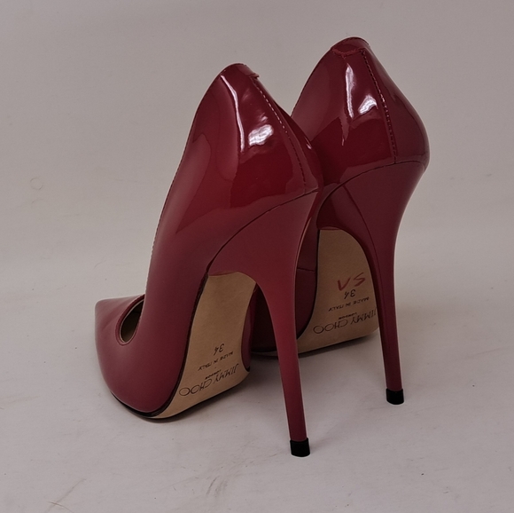 Jimmy Choo Women's Anouk Patent Red Leather Pumps 120 Italy Size 34 / 4US - Picture 12 of 16